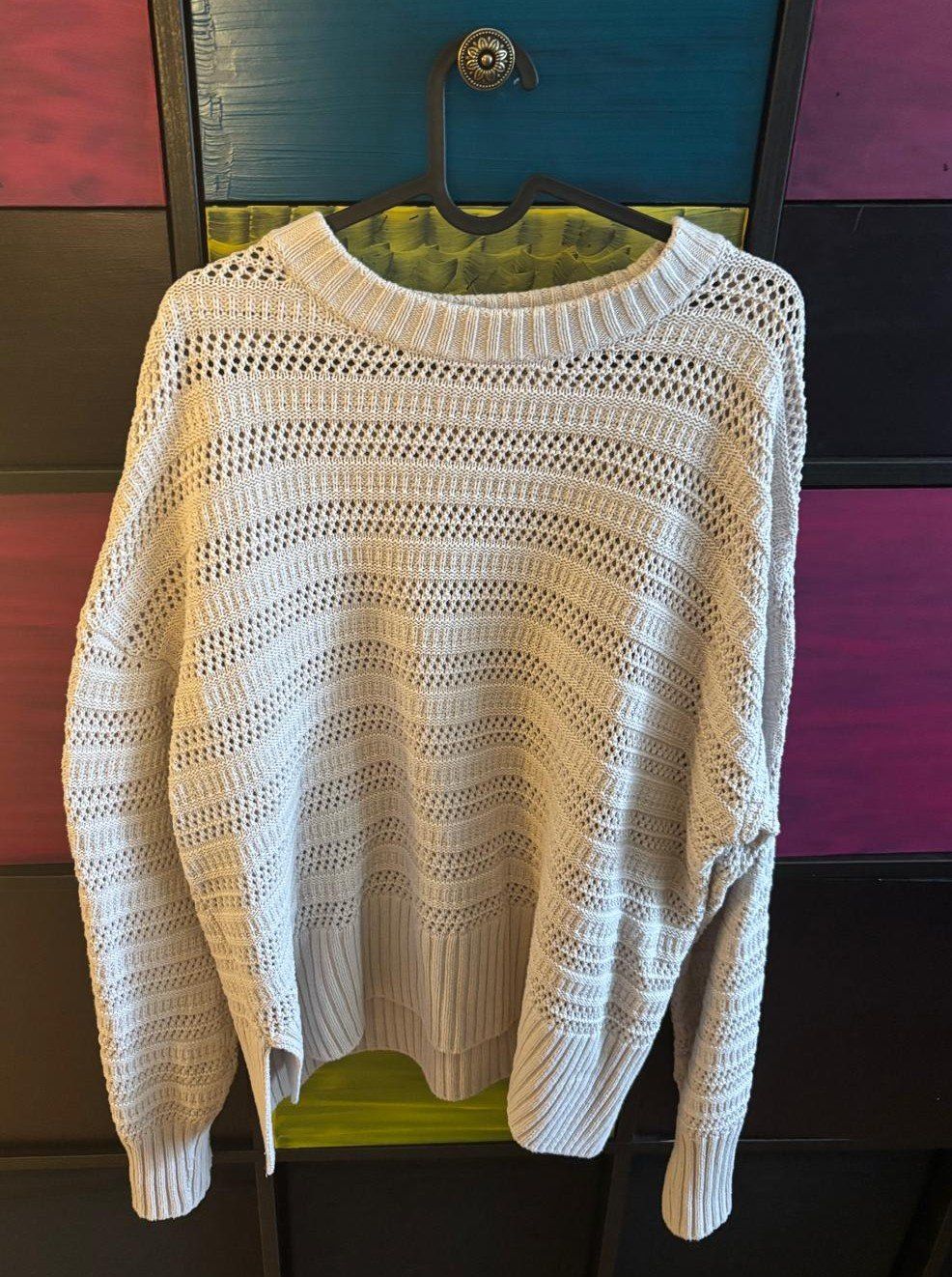H&M Maglioni & Felpe: Gestrickter Oversize-Pullover, beige, Gr. L/XL – Usato da Bülach venduto da reaos 1