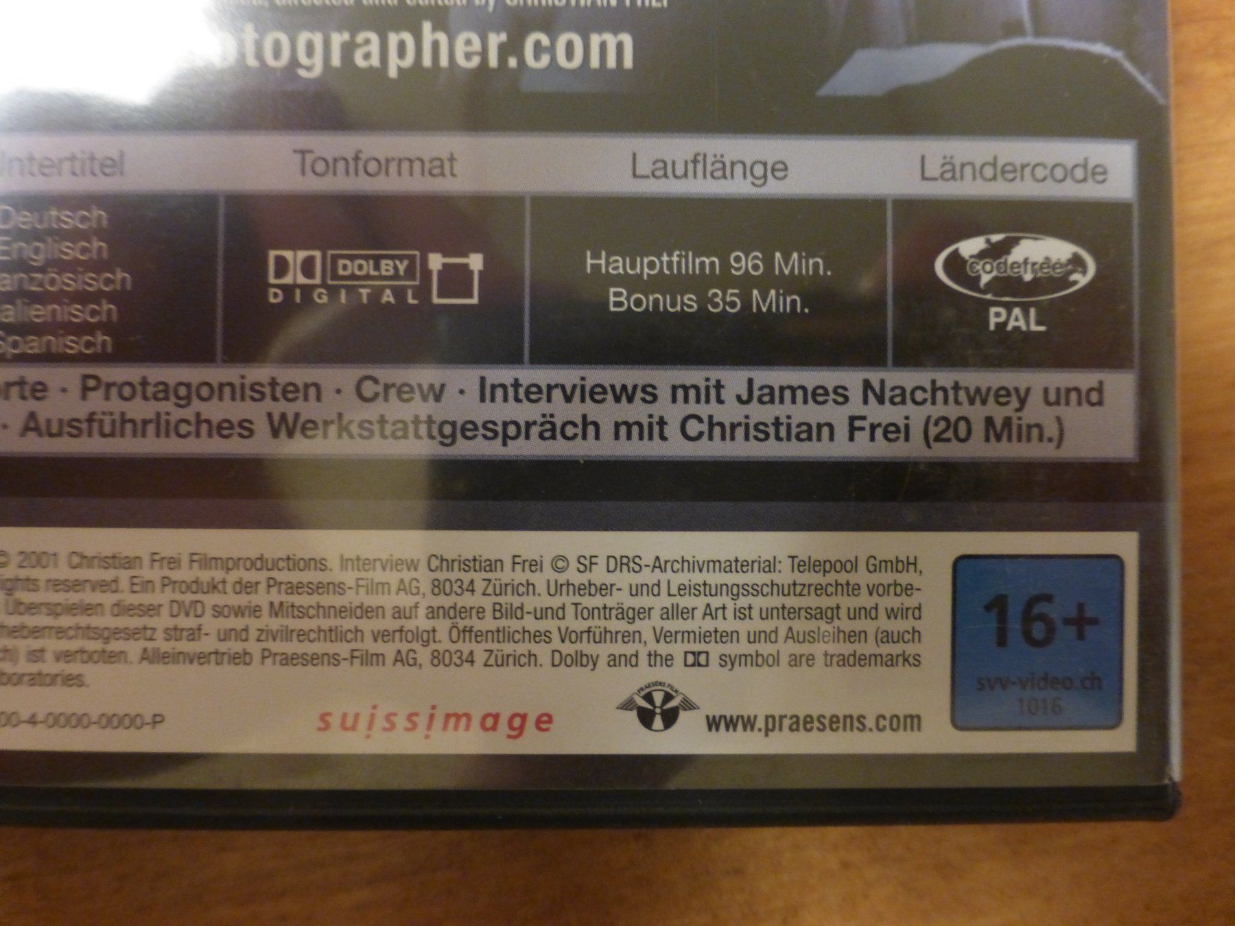 Tutti i DVDs: War Photographer Dokumentation DVD – Usato da Zumikon venduto da psisound 3