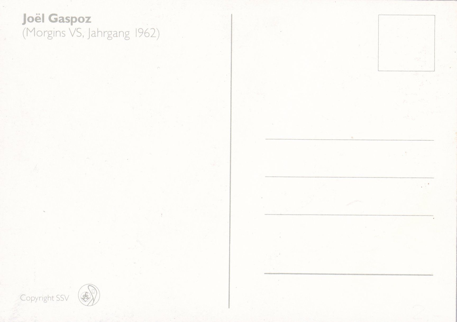 Cartoline postali: Schweizer Skistars - Joël Gaspoz /bf – Usato da Hombrechtikon venduto da Rudolf07 1