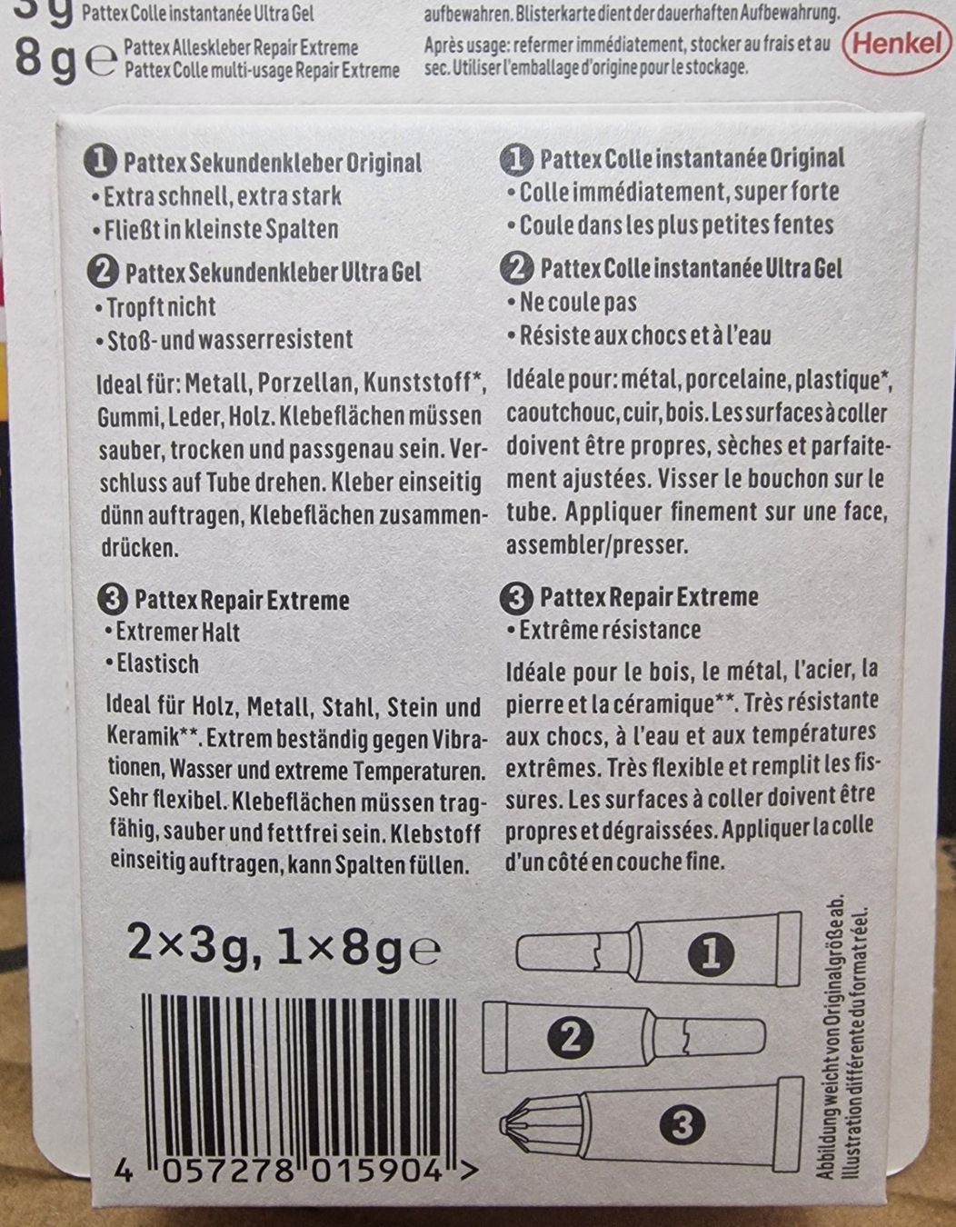 Tutti gli attrezzi: Pattex Reparatur-Set / 3er-Set – Nuovo e nell'imballaggio originale da Uerkheim venduto da Kaufoption 2