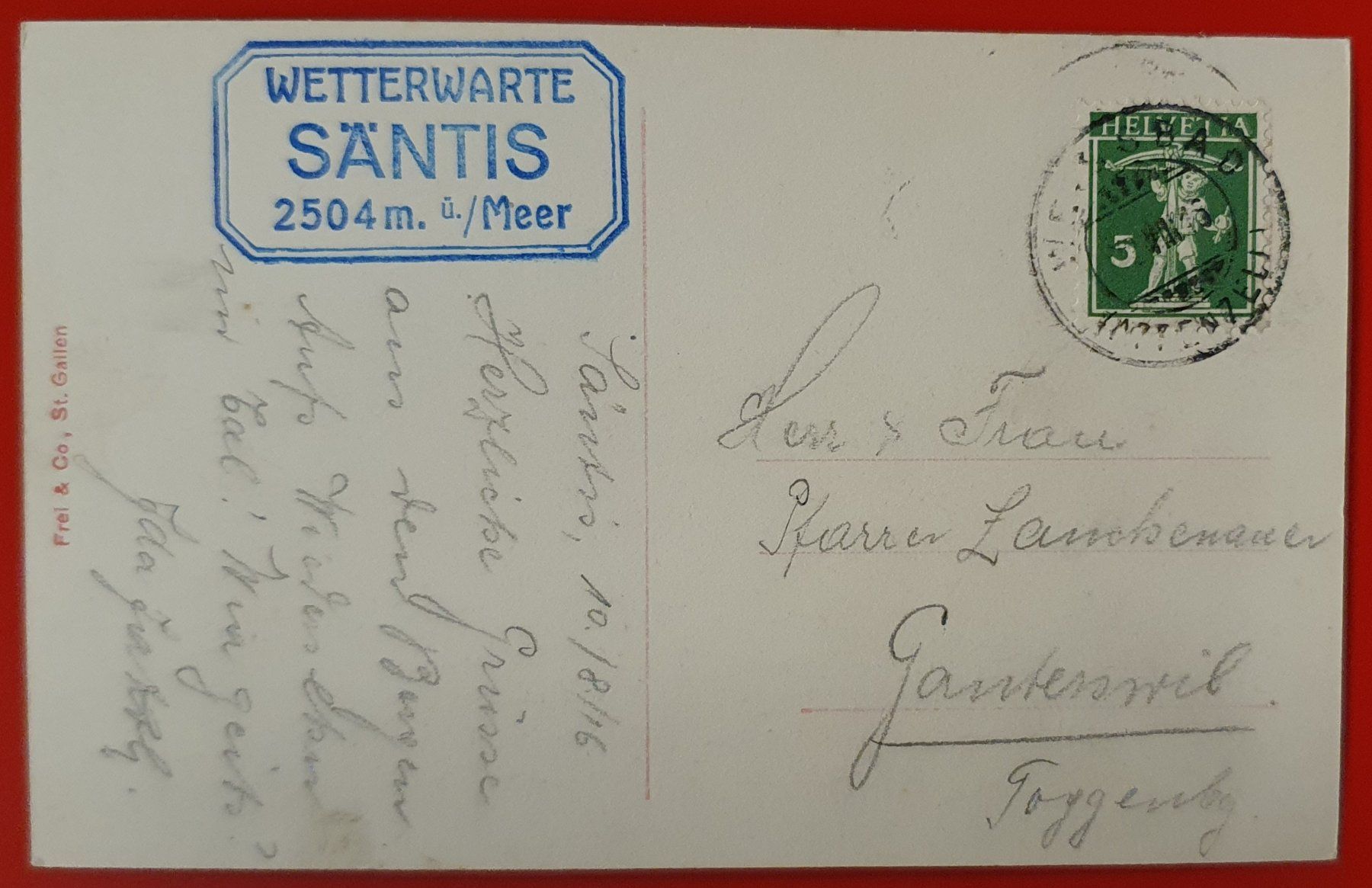 Cartoline postali: Seealpsee 1916 – Usato da Kreuzlingen venduto da Rschweiz1 1