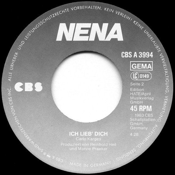 Schallplatten: Nena: ?  7" – Gebraucht aus Steinhausen von Vilivinili 1