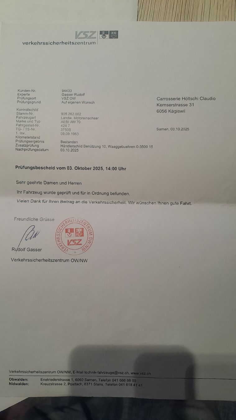 Aebi Trattori: Aebi AM70 Einachser mit MFK – Usato da Brienz BE venduto da mimedibookiller 9