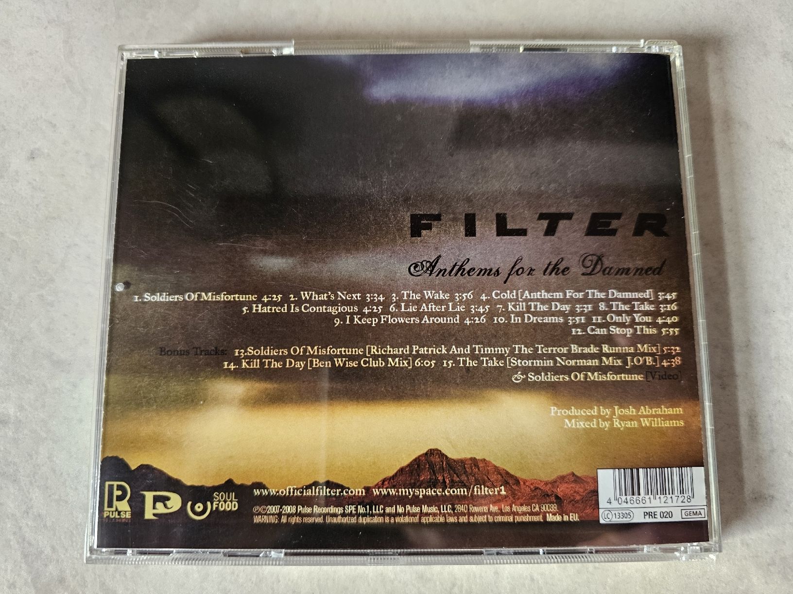 CD: Filter  -  Anthems For The Damned – Usato da Schneisingen venduto da backstore24 1