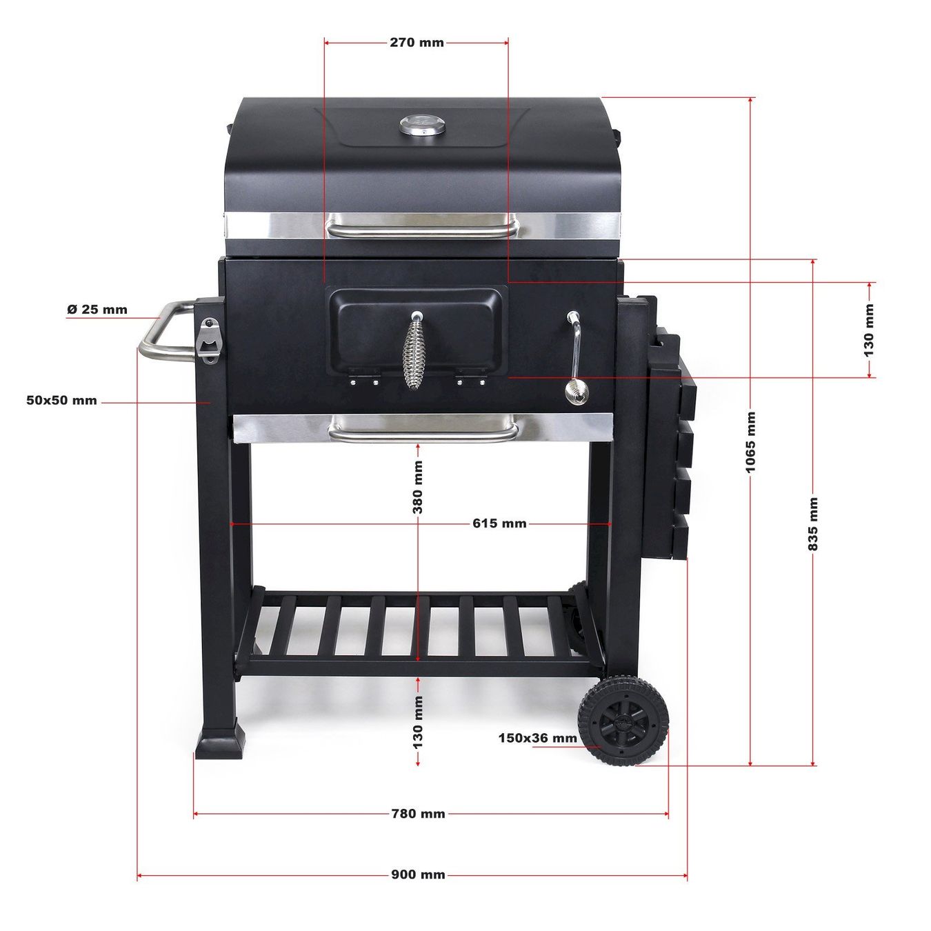 Griglie: Wiltec BBQ Holzkohle Grillwagen – Nuovo e nell'imballaggio originale da Bottighofen venduto da zaap 4