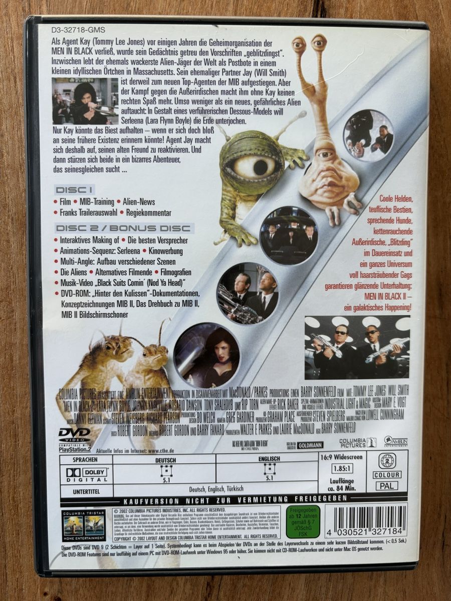 Tutti i DVDs: DVD Men in Black II - Back in Black – Usato da Belp venduto da brb66 1