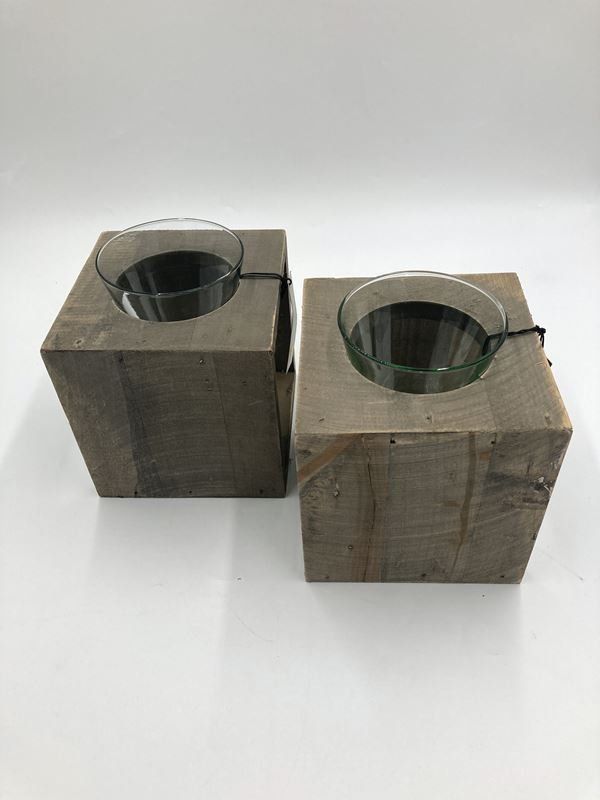 Vasi & Recipienti: RENÉ BELEHRADEK | Vase | 2er-Set | Holz/Glas – Nuovo (secondo la descrizione) da Wittenbach venduto da Restwert_St-Gallen 4