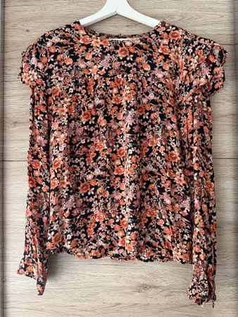 Bluse mit Blumenmuster, Grösse M/L, neuwertig