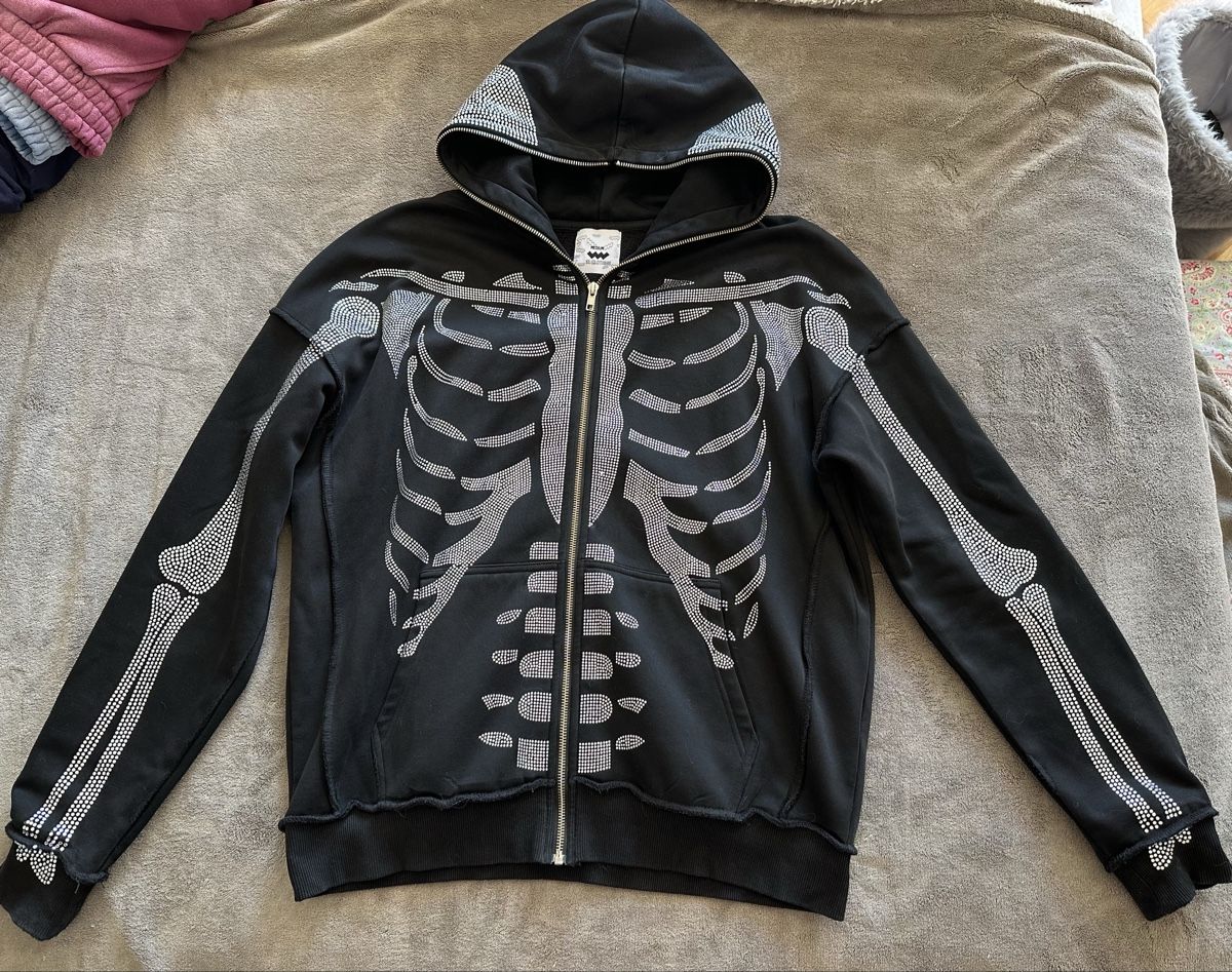 Maglioni & Felpe: Klan Life skeleton full zip strass – Usato da Buchillon venduto da ITASAP