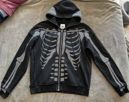 Klan Life skeleton full zip strass