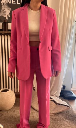ZARA Hosenanzug Set Pink – Blazer & Hose Gr. S