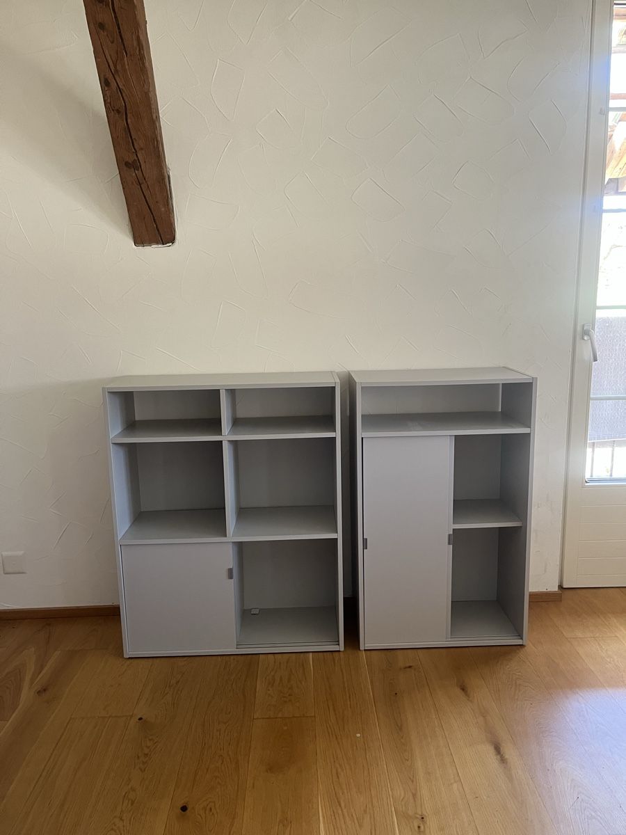 Ikea Regale: 2 graue Ikea Regale mit Schiebetüren, – Gebraucht aus Rifferswil von tin_xqr5 3