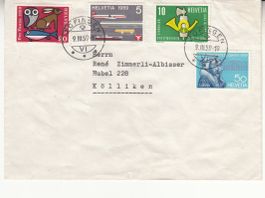 SBK 343 - 346 Satzbrief mit ET Zofingen