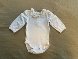 H&M Body Gr. 68, Langarm, Kragen mit Spitze