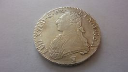 Uralte Silbermünze Frankreich : ECU Ludwig XV. 1791, schön