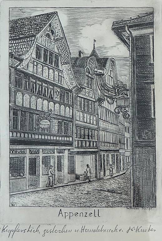 Stiche: Kupferstich Appenzell – Gebraucht aus Appenzell von IMA9056 1