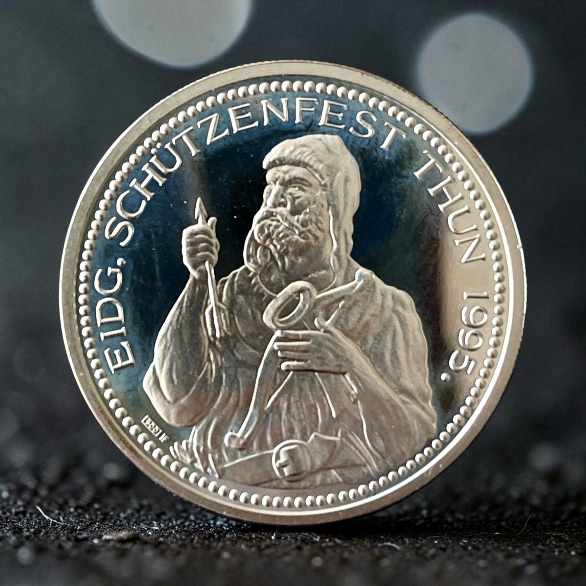 Tutti le monete: Schützenthaler 50 Fr. Thun 1995 – Nuovo (secondo la descrizione) da Winterthur venduto da Numismatica-Vitu 1