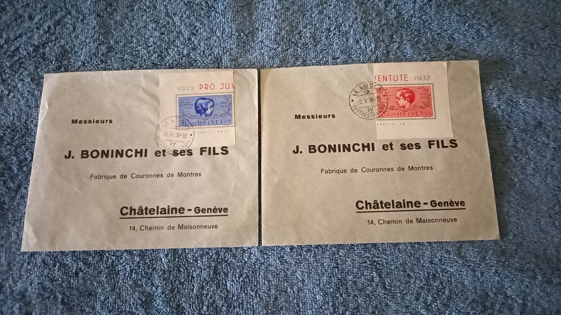 Tutti i francobolli: 4)  Seltenes Set PJ 1937 – Usato da Horw venduto da Onurb008
