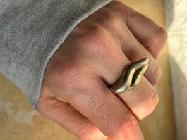 Silberring Designerring WAVE Gr. 58