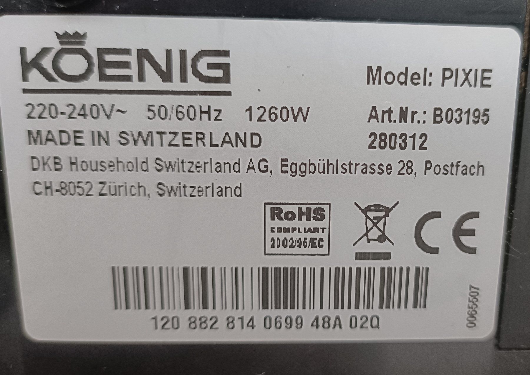 König Macchine per caffè & Macchine per espresso: KÖNIG PIXIE - "Nespresso" - Schöner Zustand - Made in Suisse – Usato da Rümlang venduto da Platin-Cooper 5