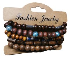 Holz - Armband, 5 Stück (neu, OVP)