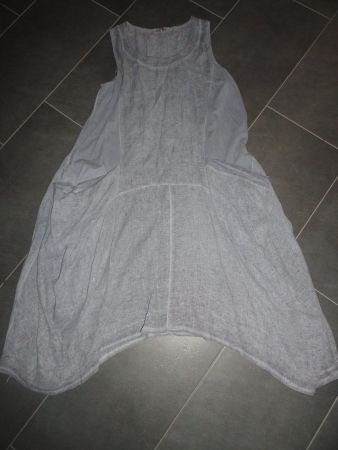 100% LEINEN - ZIPFEL - KLEID GR. 46/48 ***