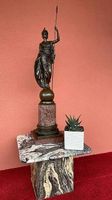 Antike Bronze-Statue der Athene auf Marmorsockel Top!