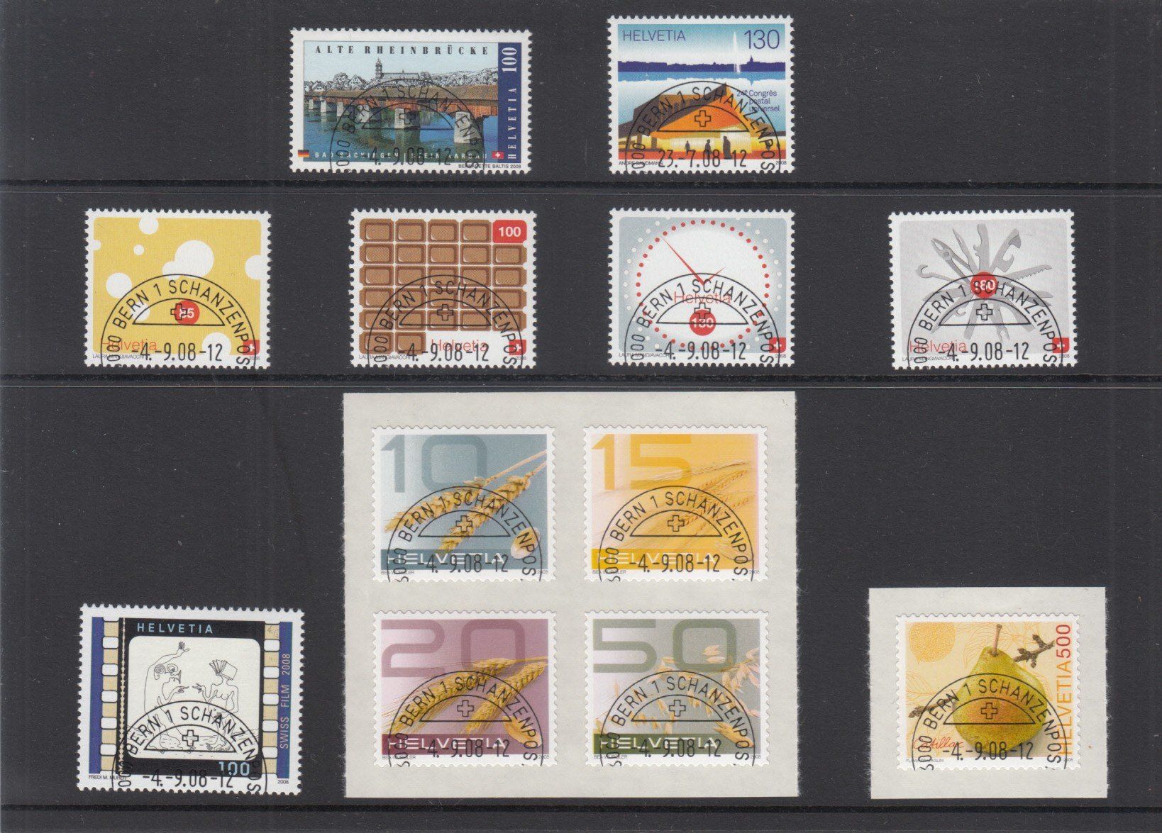 Tutti i francobolli: CH Jahresserie 2008 mit ET – Usato da Bürglen TG venduto da StampGraf 2