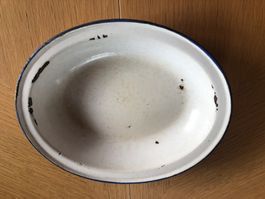 Antike Emaille Platte 27.5 cm