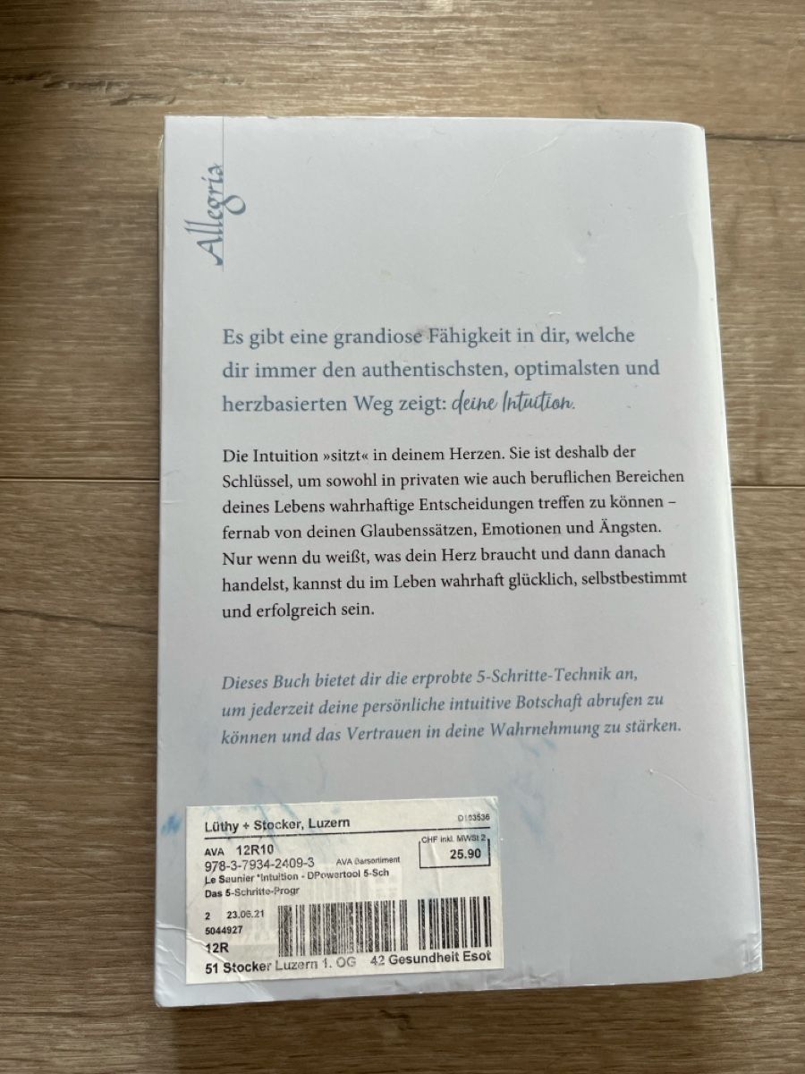 Libri: Buch: Intuition - Dein Powertool, Jacqueline Le Saunier – Usato da Udligenswil venduto da nwal 1