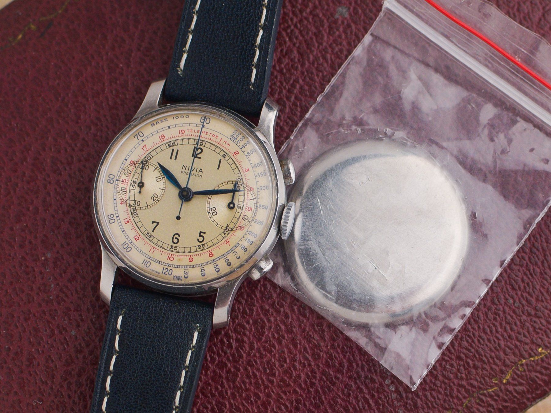 Orologi: Nivia Precision Valjoux 23 Chronograph from 1940s – Usato da St. Gallen venduto da Andrej99 8