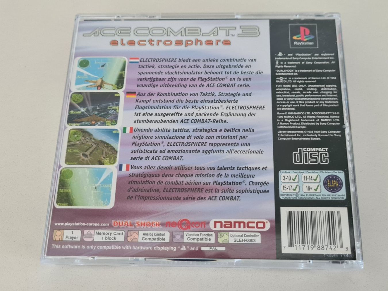 Namco Giochi: PlayStation PS1: Ace Combat 3 - Electrosphere Game – Usato da Winterthur venduto da stufaphi 2