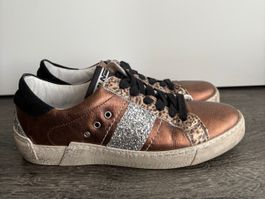MELINE sneakers cuir/leder couleur cuivre t.38