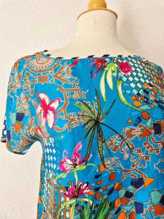 TUNIKA SHIRT 100% SEIDE SEIDENTUNIKA MARC CAIN N1 S 36 SILK
