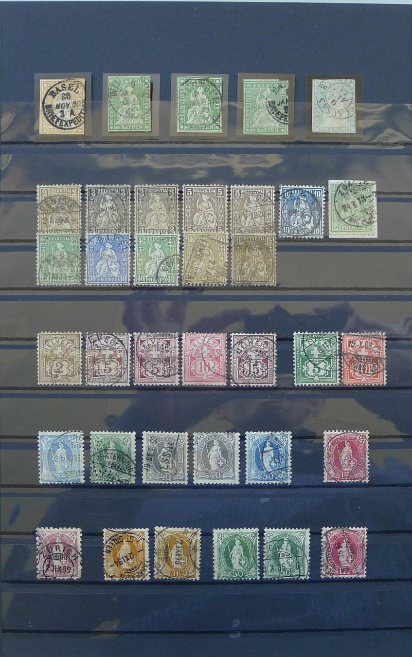 Alle Briefmarken: 1850-81 SAMMLUNG ab Ortspost mit Rayons & Strubel Kat:8800.- – Gebraucht aus Sursee von Luzernerraute 2