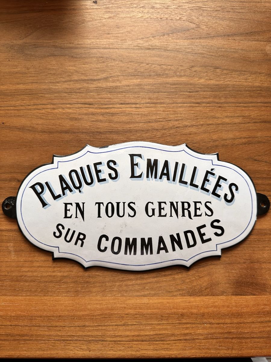 Insegne: Altes Emailschild «Plaques émaillées»  – Usato da Rizenbach venduto da reb_b9rk