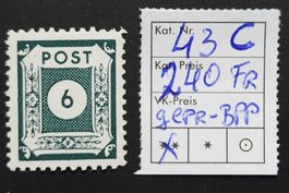 SBZ Ost-Sachsen Mi-Nr.43 C Postfrisch Geprüft Tadellos 240Fr