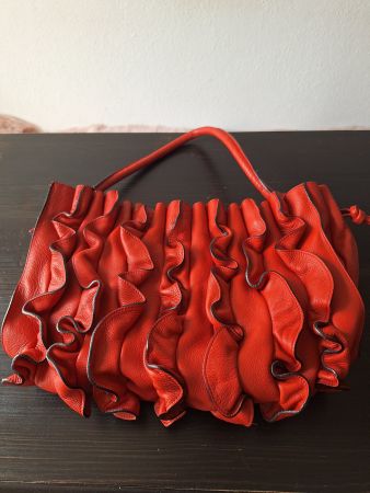 Handtasche Leder rot