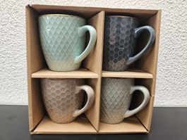 Neu - Kaffeetassen H:9cm 4Stk (Verp. Beschädigt)