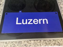 Originales SBB/CFF/FFS-Metallschild, LUZERN/TRUBSCHACHEN
