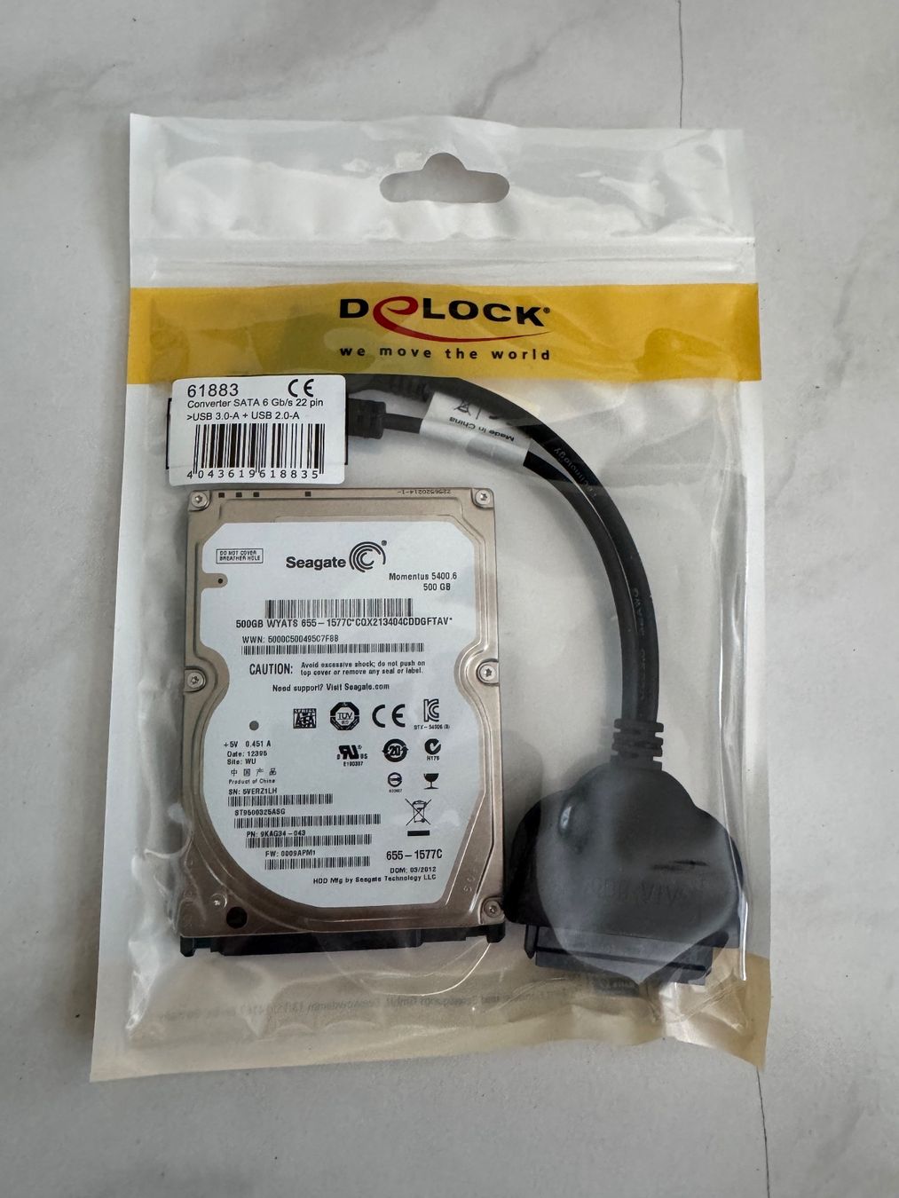 Seagate Disques durs: 2.5" Festplatte Seagate 500 GB mit USB Adapter – D'occasion à Schachen LU par danb86