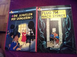 2  X Tim und Struppi Comics Hergé (CARLSEN COMIC)