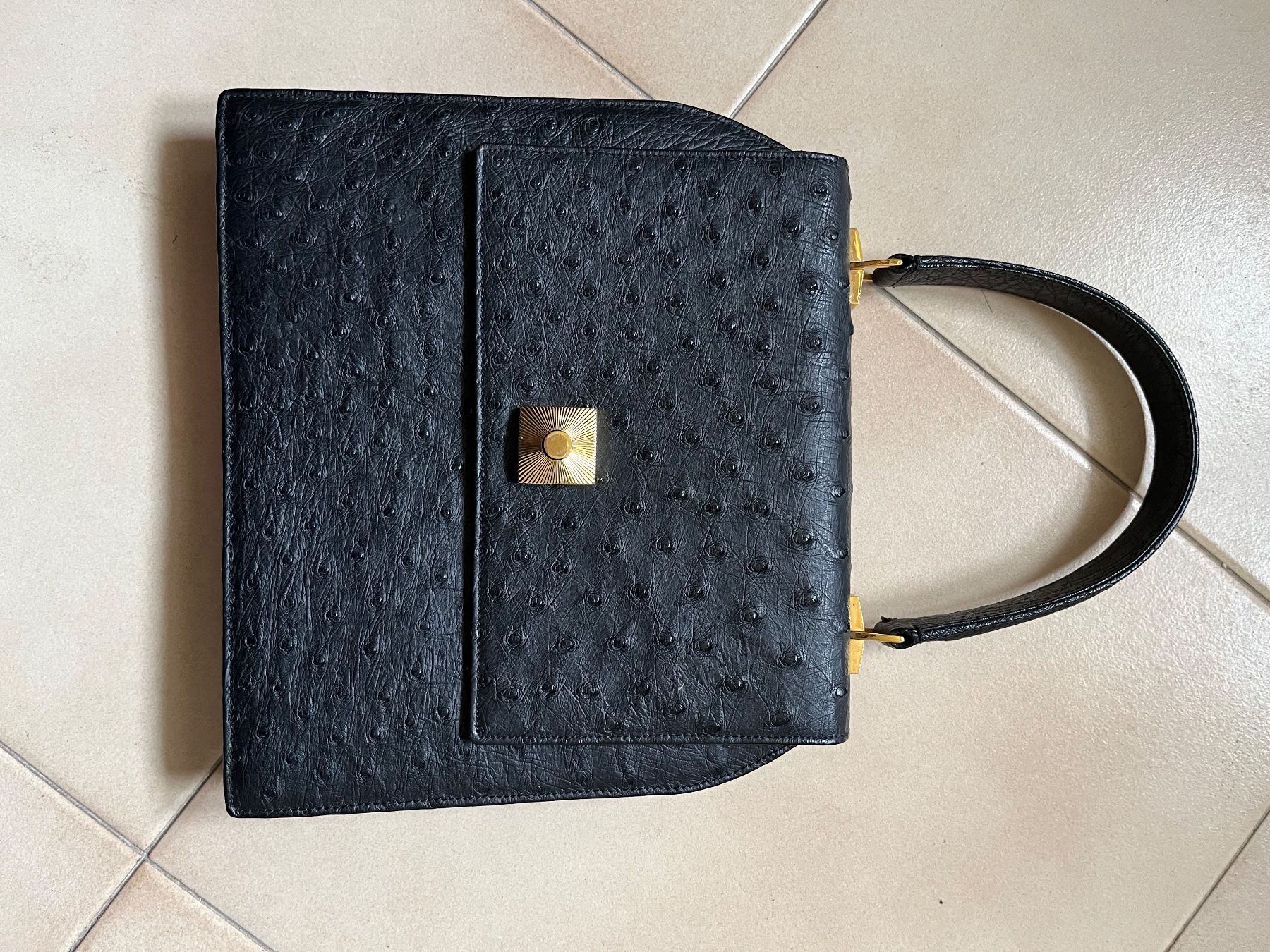 Borse da donna: Handtasche aus Straussenleder ca 1930-40, perfekt – Usato da Trin venduto da gumalcan 4