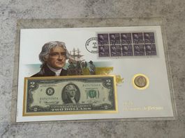 US-Gedenkumschlag (Numisbrief) 2-Dollar-Banknote (1976 )