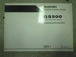 Ersatzteil -Katalog Suzuki GS 500  Jg.2003-1