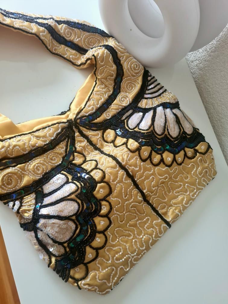 Borse da donna: Sac à main vintage doré à sequins - Chic et élégant! – Nuovo e nell'imballaggio originale da La Chaux-de-Fonds venduto da Luxary.25cachmirepro 2