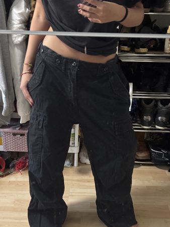 Baggy Cargo Hose von Brandit Schwarz Gr. 36 