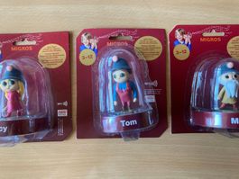 3 Migros Wichtel Hörspielfiguren, neu