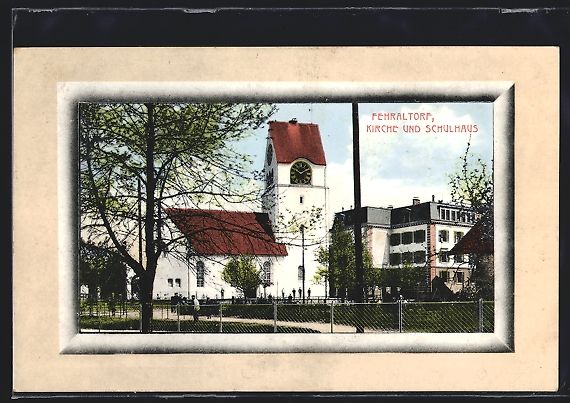 Ansichtskarten: Passepartout-AK Fehraltorf, Kirche und S – Gebraucht aus Berlin von bartko-reher