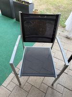 6x Gartenstühle Aluminium Netzstoff